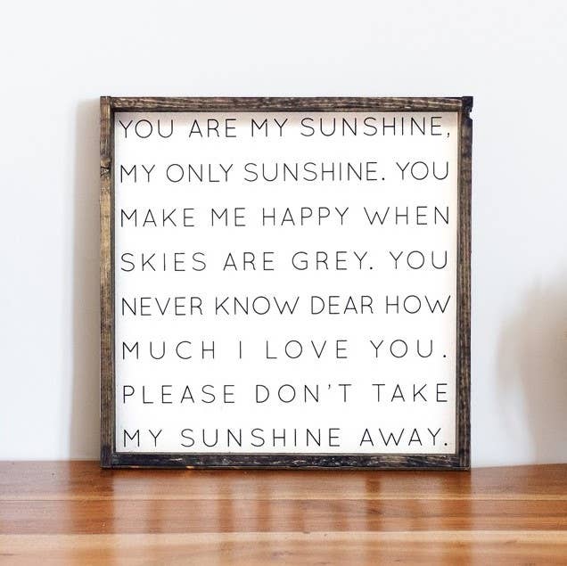 You Are My Sunshine Wooden Sign Pink, You Are My Sunshine Wooden Plaque Uk