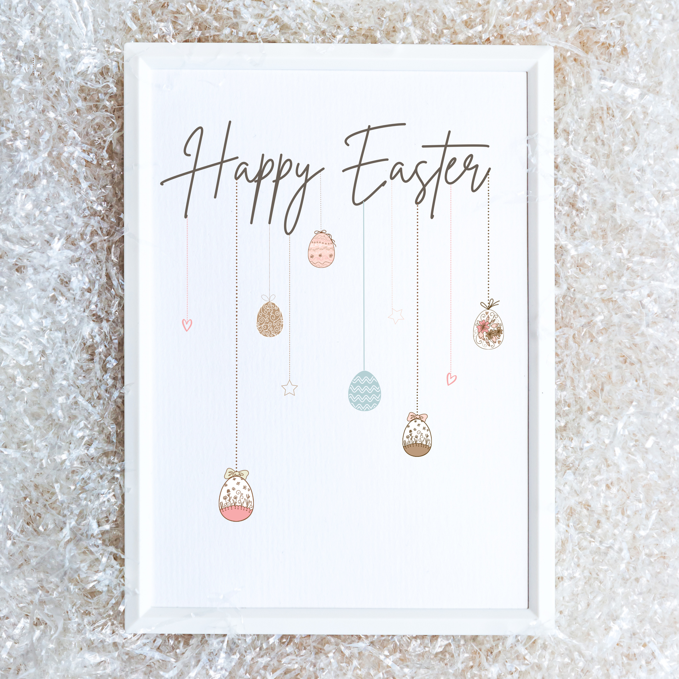 Happy Easter Print - Pink Rabbit Designs