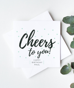 cheers to you personalised card